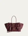 Balenciaga Bel Air Medium Flap Leather Tote Bag In Dark Burgundy