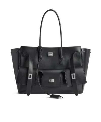 BALENCIAGA BALENCIAGA BEL AIR TWIST-LOCK MEDIUM TOTE BAG
