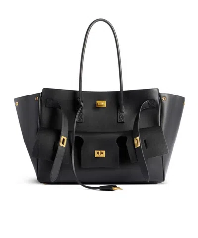 BALENCIAGA BALENCIAGA BEL AIR TWIST-LOCK MEDIUM TOTE BAG