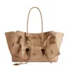 Balenciaga Leather Bel Air Carry All Tote Bag In Green