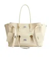 Balenciaga Bel Air Medium Leather Tote Bag In Soybean Color