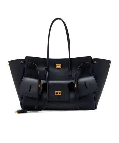 Balenciaga Bel Air Medium Tote In Blue