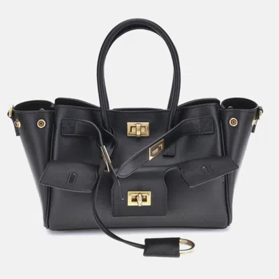 Pre-owned Balenciaga Bel Air Mini Black Leather Handbag