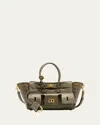 Balenciaga Bel Air Mini Croc-embossed Leather Crossbody Bag