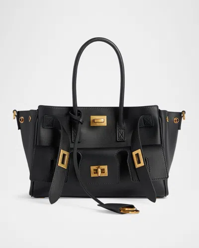 BALENCIAGA BEL AIR MINI LEATHER TOTE BAG