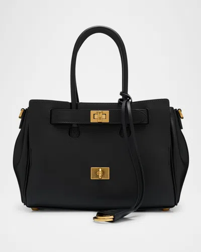 Balenciaga Bel Air Mini Leather Tote Bag In Black