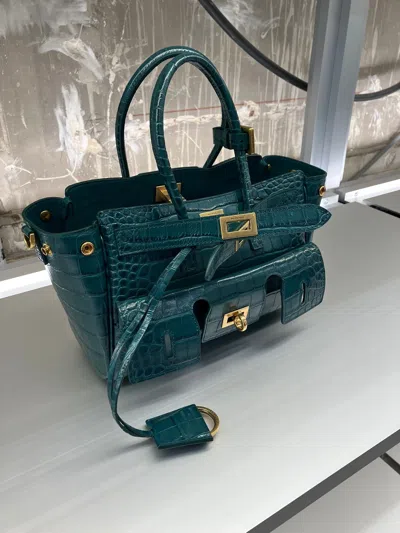 Balenciaga Bel Air Mini Tote In Blue