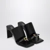 Balenciaga Black Leather Bel Air Sandals In Black