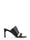 Balenciaga Black Leather Bel Air Sandals In Black