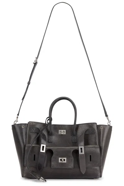 Balenciaga Bel Air Small Carry All Bag In Gray