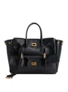 Balenciaga Black Leather Medium Carry All Bel Air Shopping Bag In Black