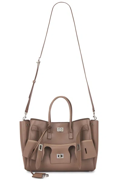 Balenciaga Bel Air Small Carry All Bag In Brown