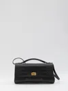 Balenciaga Bel Air Small Clutch With Shoulder Strap In Black