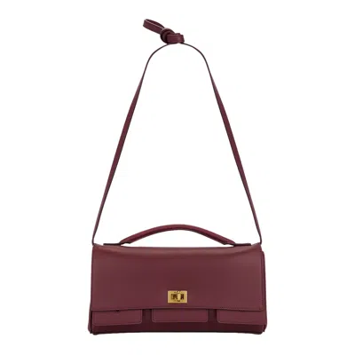Pre-owned Balenciaga Bel Air Small Leather Clutch Bag 'dark Burgundy' | Red | Women's Size Onesize