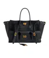 Balenciaga Women Black Leather Small Carry All Bel Air Shopping Bag In Black