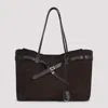 Balenciaga Dark Brown Bel Air Tote In Purple