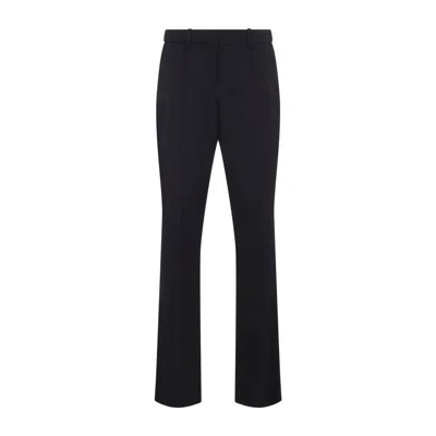 Balenciaga Bell-bottom Wool Pants In Black