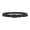Balenciaga Women's Leather Bb Belt In Black