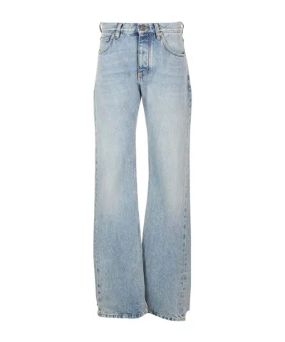 Balenciaga Belt-loop Jeans In Blue