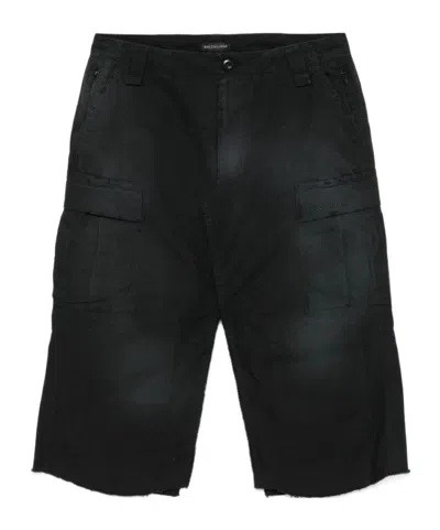 Balenciaga Belt Loop Shorts In Black