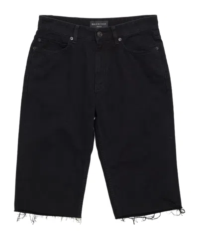 Balenciaga Belt-loop Shorts In Black