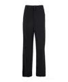 Balenciaga Central Pleated Twill Trousers In Black