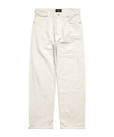 Balenciaga Belt-loop Trousers In White