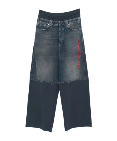 Balenciaga Belt Loops Slacks In Blue