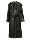 Balenciaga Black Leather Jacket In Black