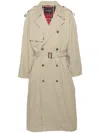 Balenciaga Belted Maxi Trench Coat In 中性色