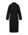 Balenciaga Trench Coat Belted 3/4 Sleeves In Black