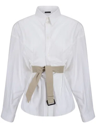 Balenciaga Belt Shirt In White