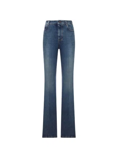 Balenciaga High-waisted Jeans In Vintage Blue In Multi