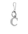 Balenciaga Letter-charm Keyring In Gray