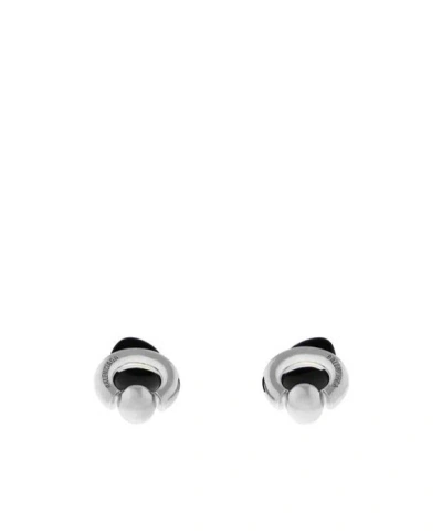 Balenciaga Berlin Ball Earrings In Gray