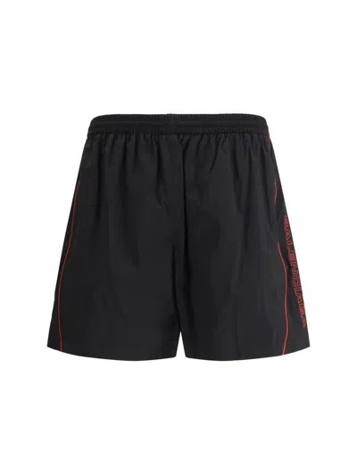 Balenciaga Viscose Flowy Bermuda Shorts In Black
