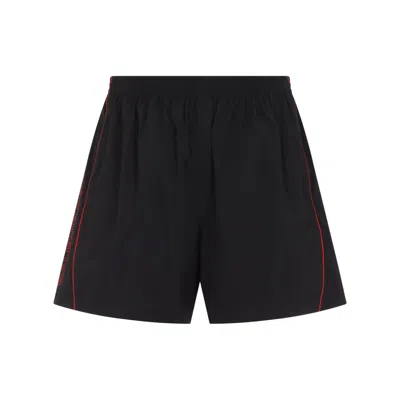 Balenciaga Bermuda Shorts With Contrasting Piping In Black