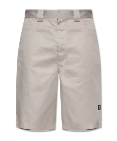 Balenciaga Bermuda Shorts With Logo In Gray