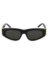 Balenciaga Eyewear Rectangular Frame Sunglasses In Black