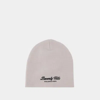 Balenciaga Beverly Hills Beanie Hat In White