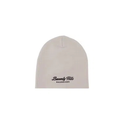 Pre-owned Balenciaga “beverly Hills” Beanie (white)