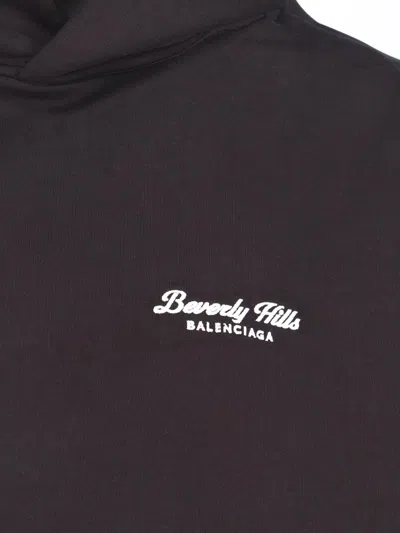 Balenciaga Beverly Hills Hoodie In Washedblackwhite