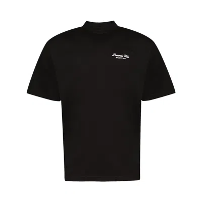 Pre-owned Balenciaga Beverly Hills Medium Fit T-shirt 'washed Black/white'