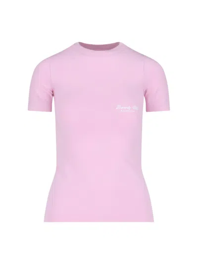 Balenciaga "beverly Hills" Stretch Jersey T-shirt – Pink