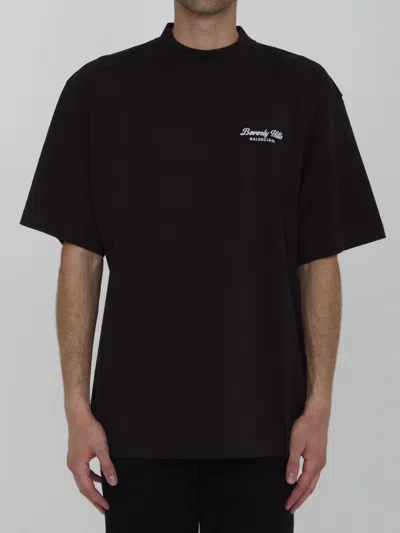 Balenciaga Beverly Hills T-shirt In Black