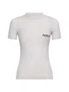 Balenciaga Beverly Hills Embroidered T-shirt In Light Grey