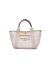Balenciaga Sand Canvas Small Biarritz Shopping Bag In Neutral