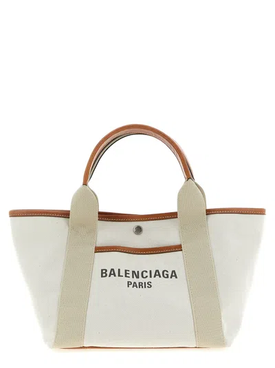 Balenciaga Biarritz Tote Bag Beige In White