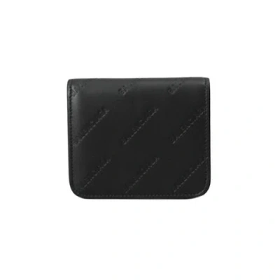 Pre-owned Balenciaga Bifold Wallet With Coin Purse Cash Flap Co&ca Hold 594216 Black 1000