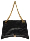Balenciaga Crush Large Crinkled Leather Chain Shoulder Bag In Multicolor